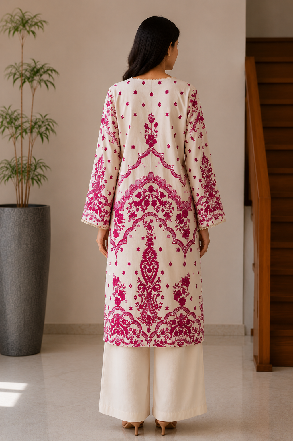 1 Piece Printed Lawn Shirt - Image 2