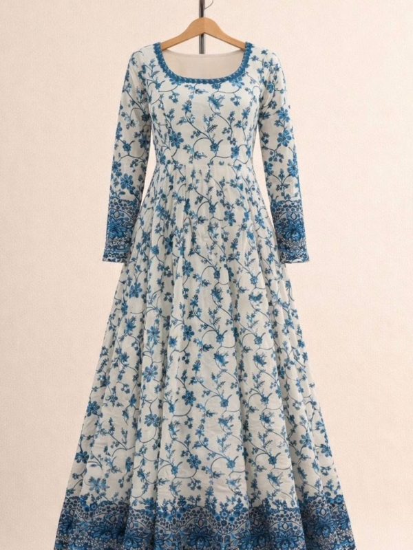 2-Piece Printed Stitched Frock with Dupatta