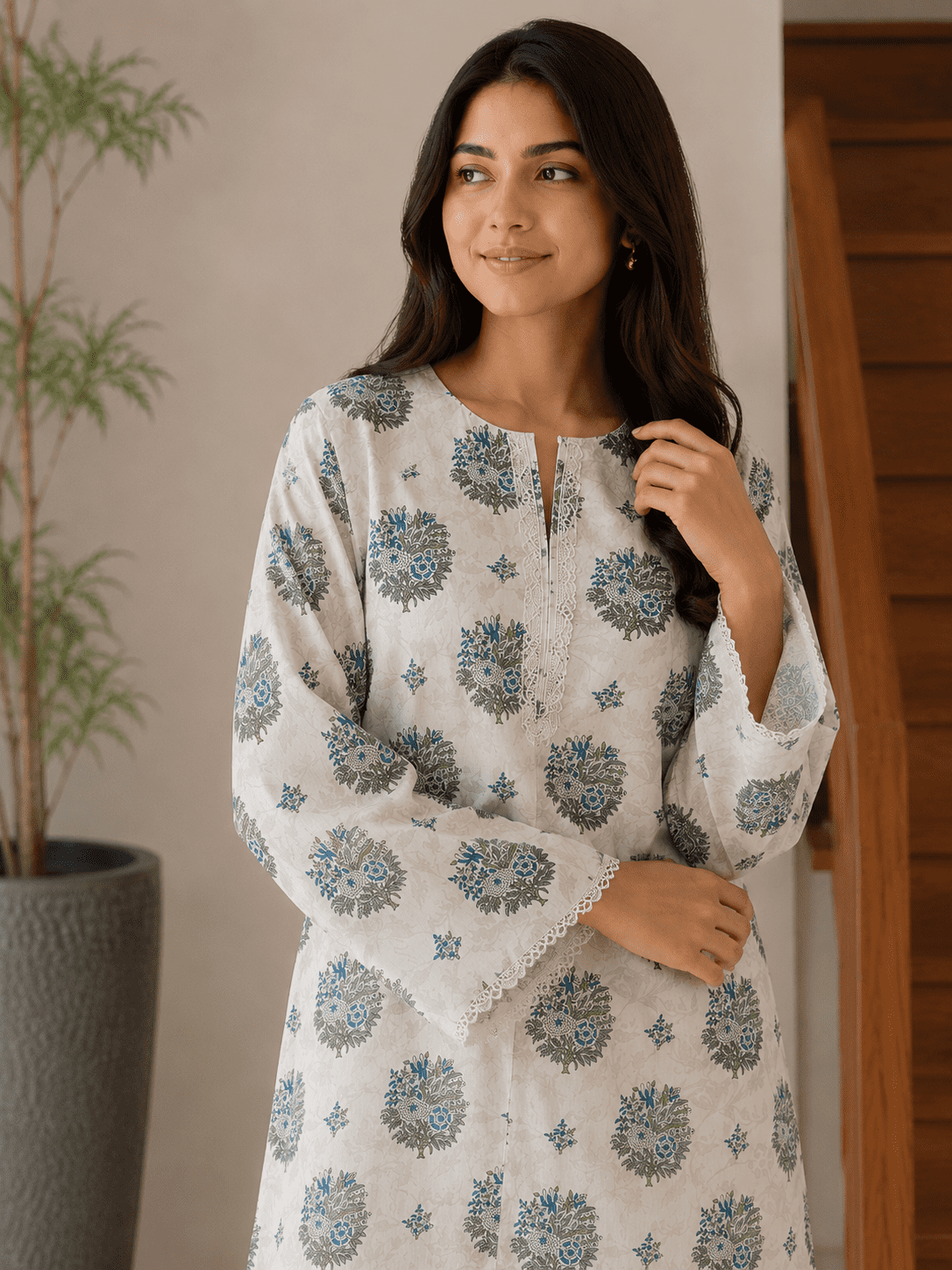 Elegant Printed Lawn Shirt for Women – 1 Piece